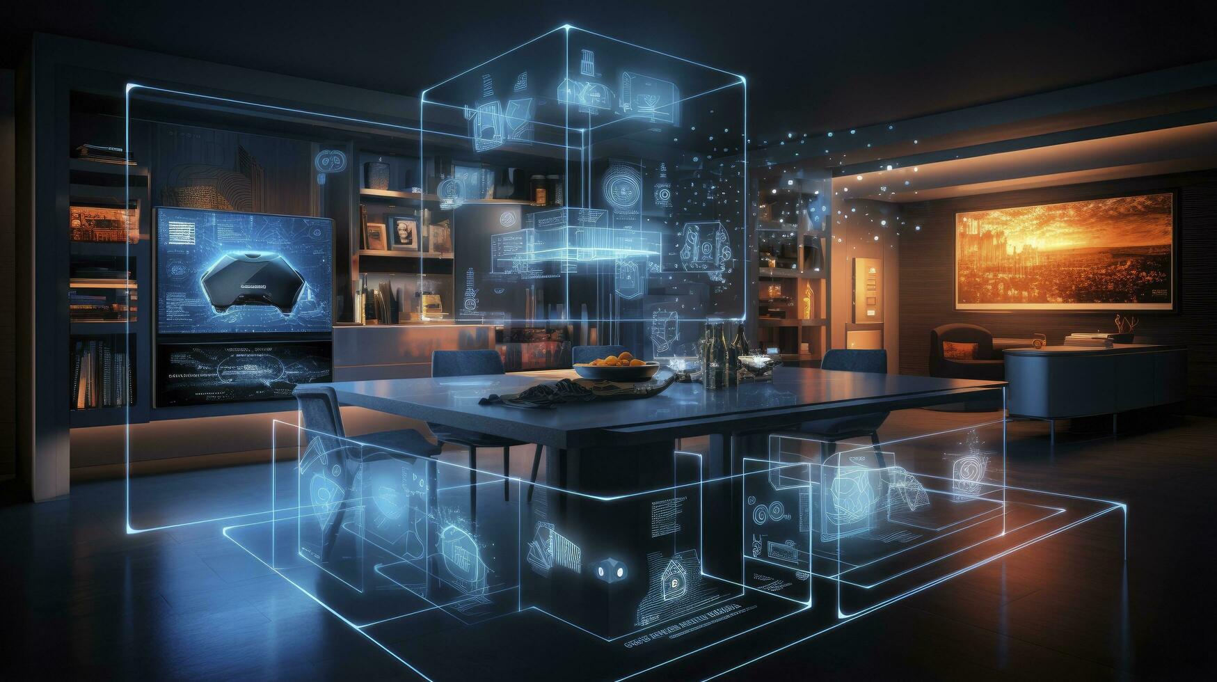 AI generated Connected Living, The IoT Revolution in Smart Homes. AI Generated photo