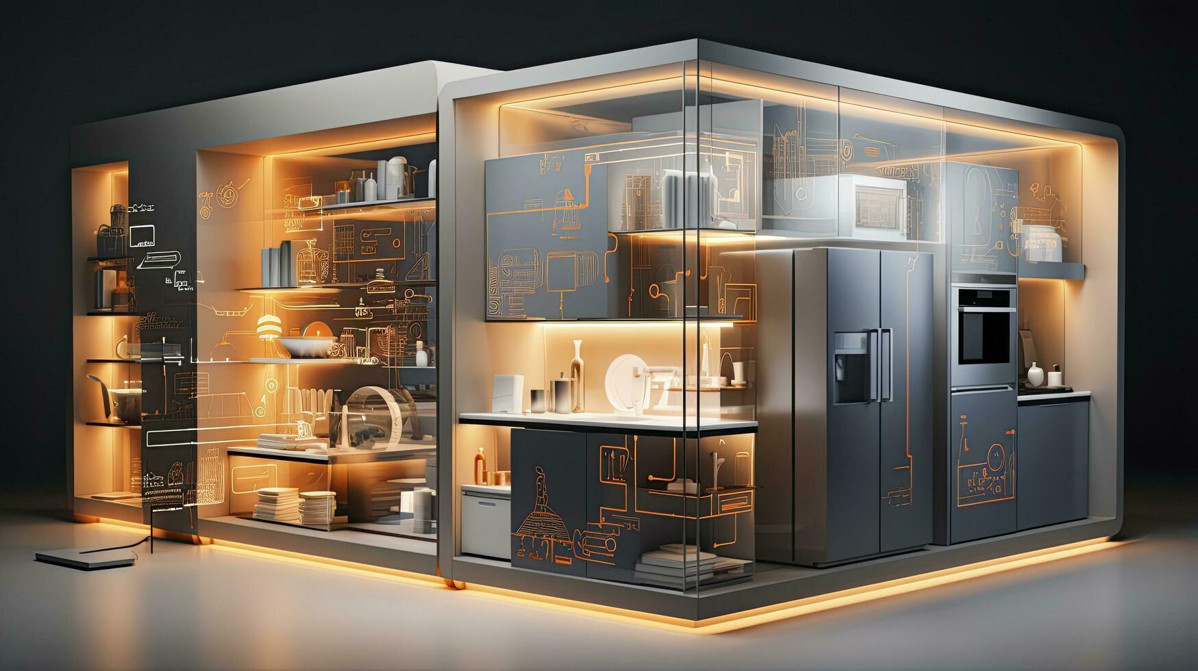 AI generated Connected Living, The IoT Revolution in Smart Homes. AI Generated photo