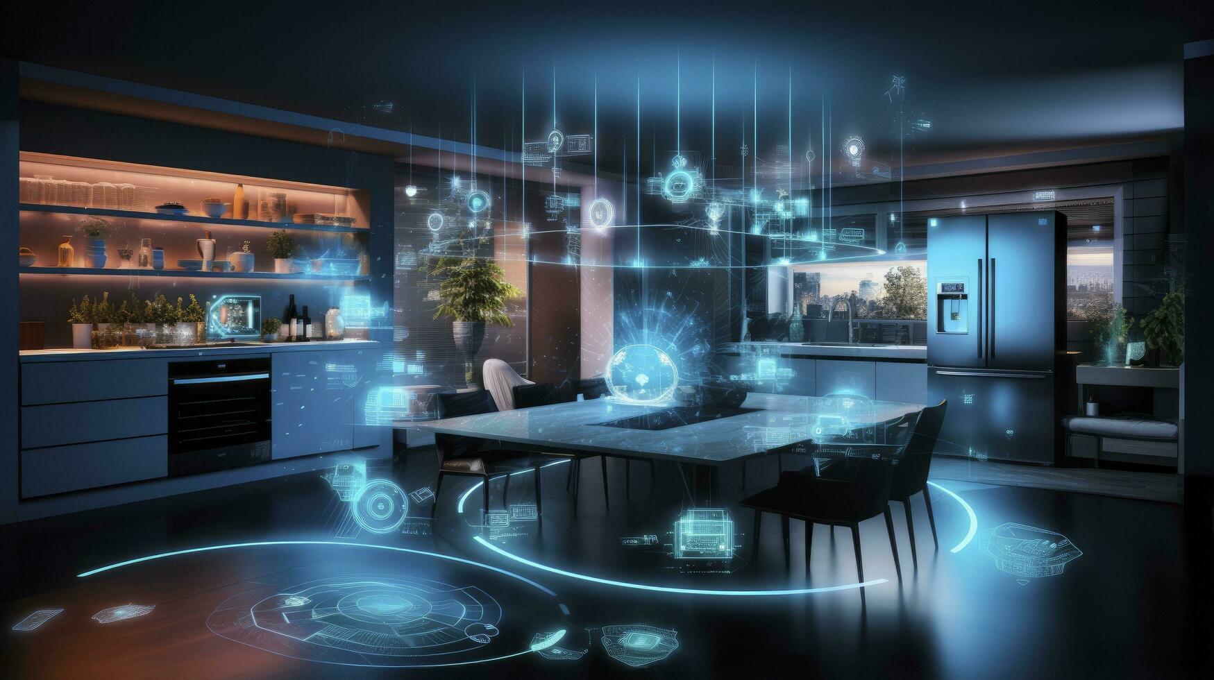 AI generated Connected Living, The IoT Revolution in Smart Homes. AI Generated photo