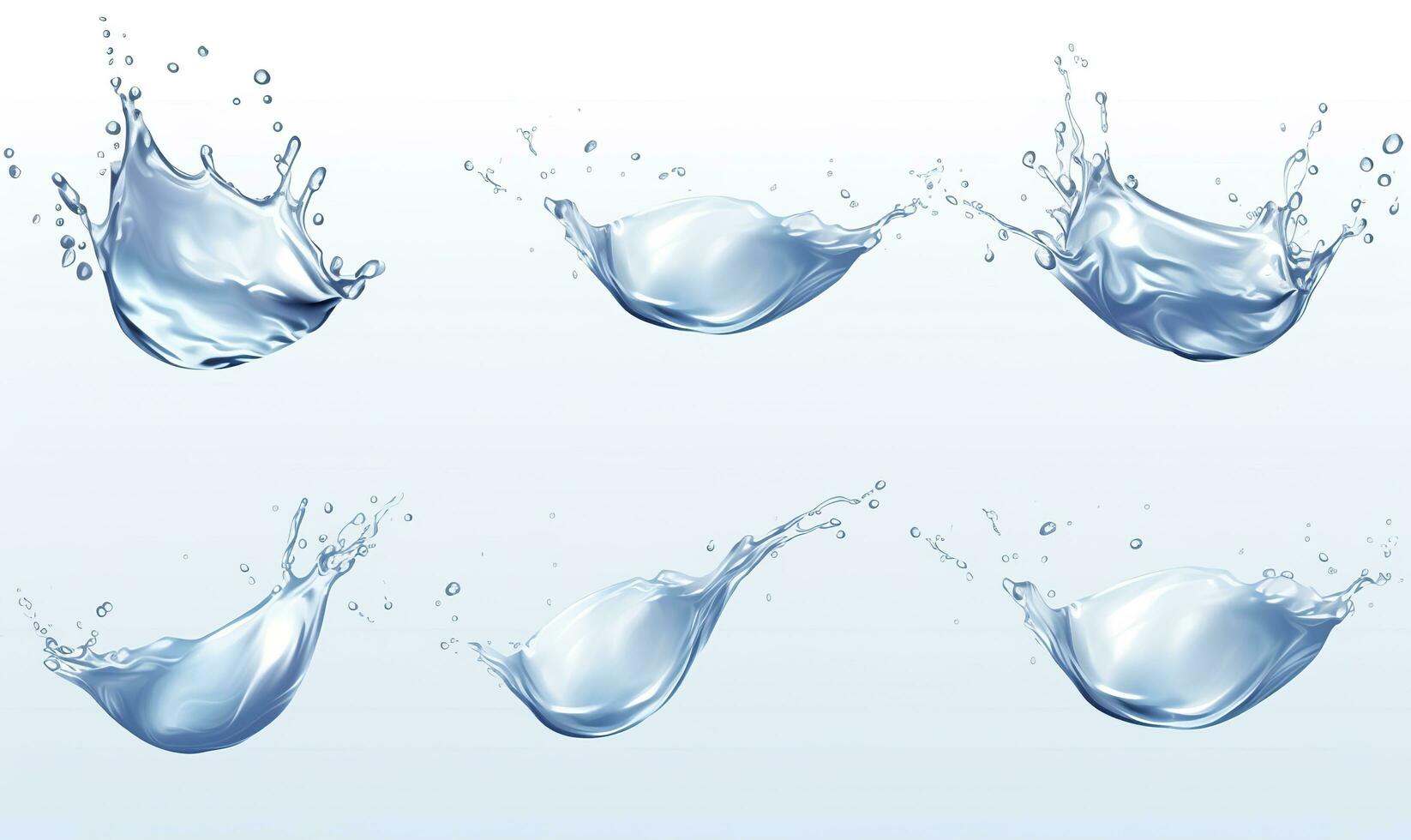 AI generated The water crown splashes with drops.Generative AI photo