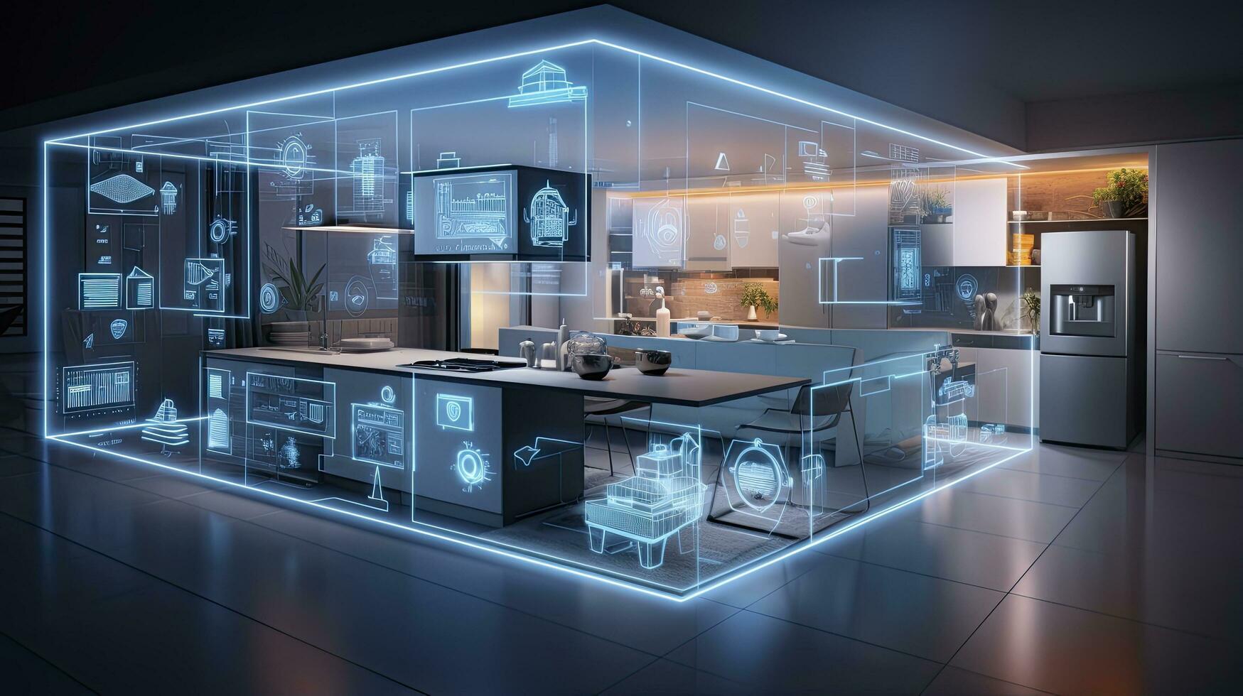 AI generated Connected Living, The IoT Revolution in Smart Homes. AI Generated photo