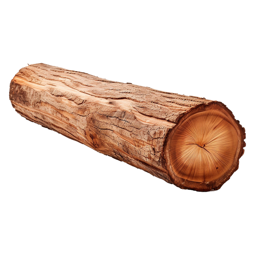 AI generated Wooden log display isolated on transparent background wood product stand png generative ai