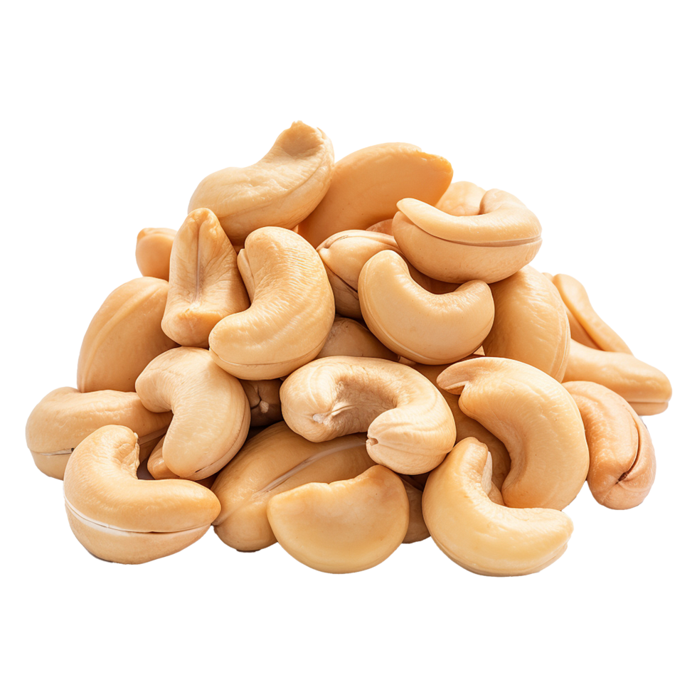 AI generated Cashew nuts isolated on transparent background png