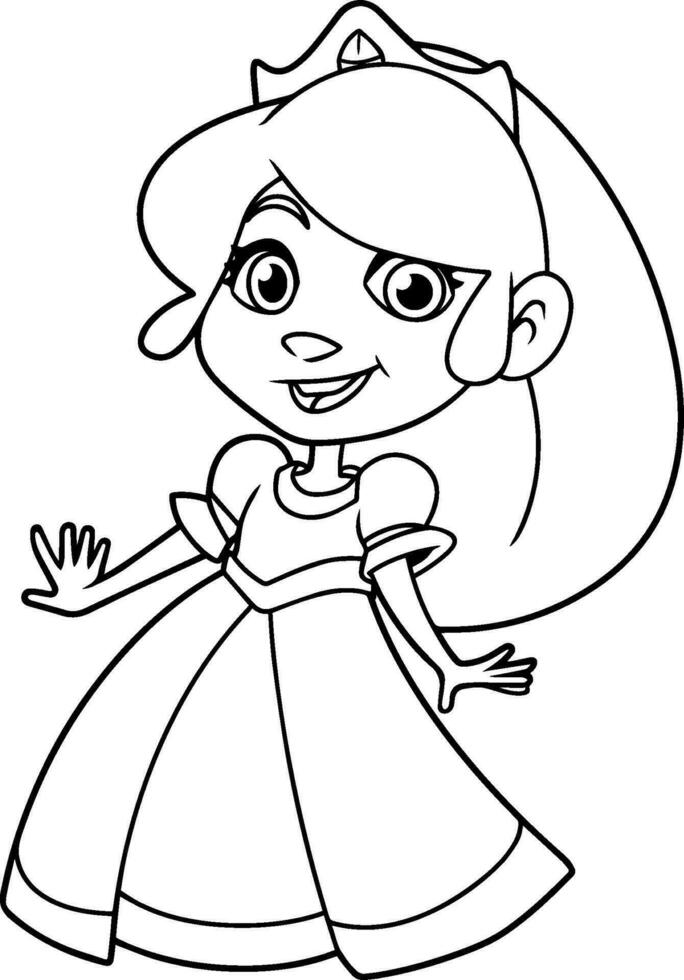 Little Princess Line Art vector