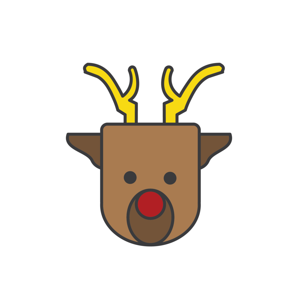 cerf tête Noël pour graphique conception png