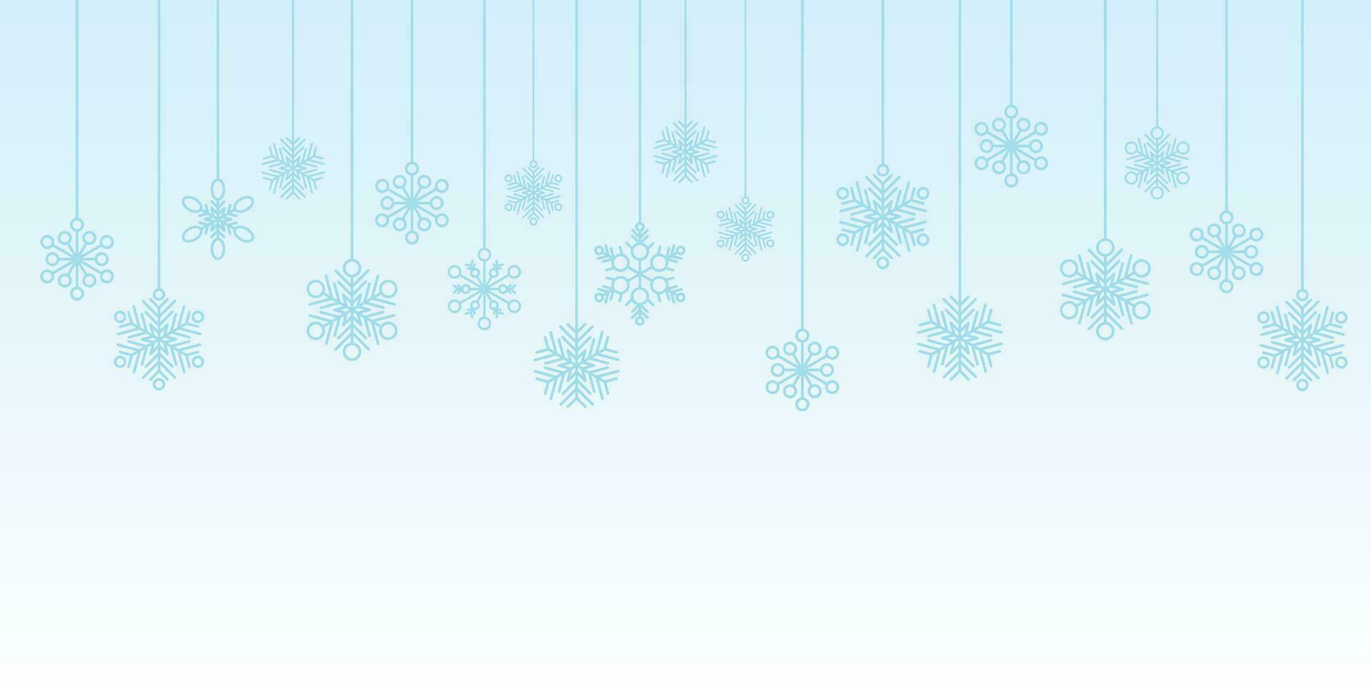 Winter and christmas background vector design with snowflakes