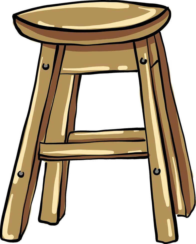 Wooden chair, illustration, vector on white background