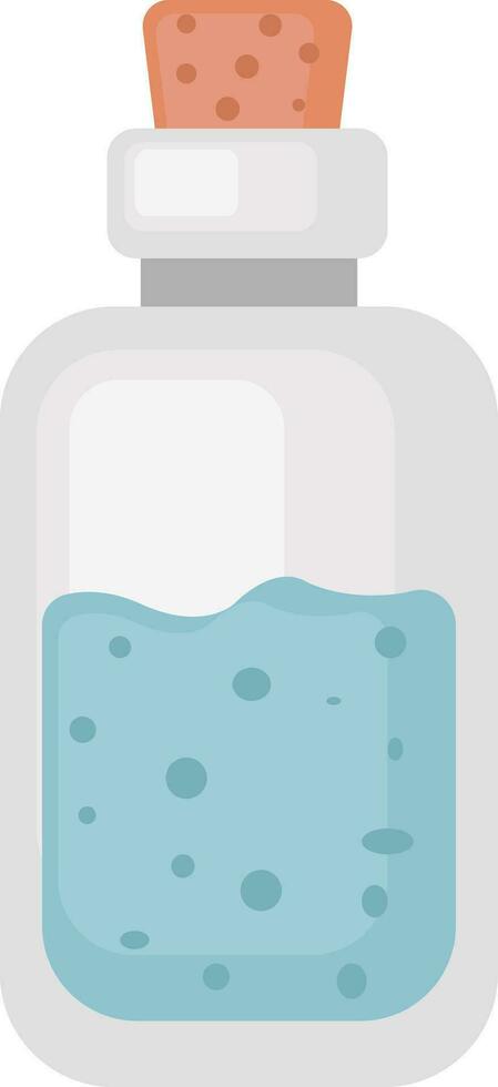 Elixir in bottle, illustration, vector on white background