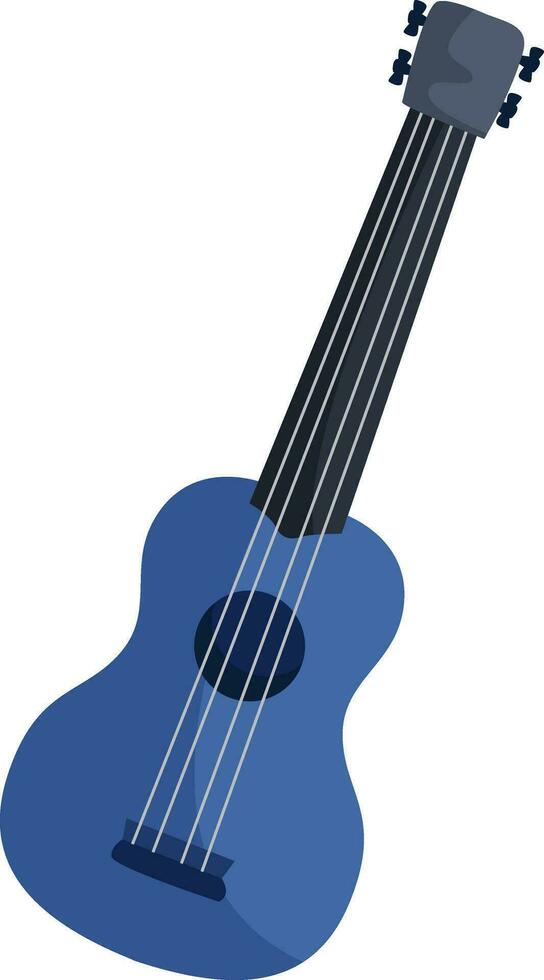 Blue guitar, illustration, vector on white background