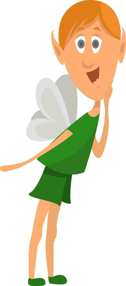 Man elf, illustration, vector on white background