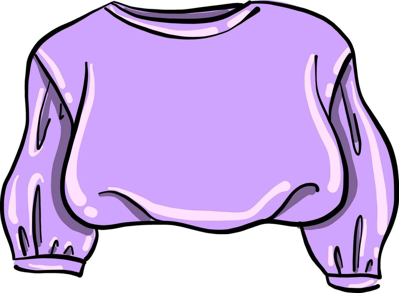 Purple blouse, illustration, vector on white background