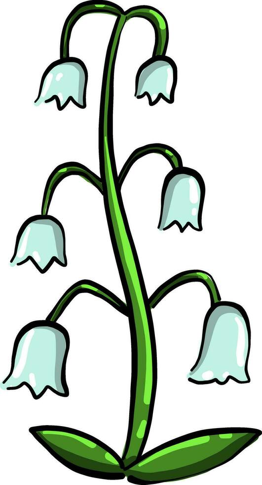 Small bluebell, illustration, vector on white background