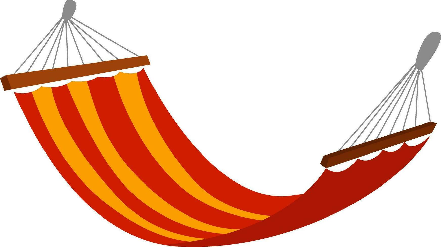 Orange hammock, illustration, vector on white background