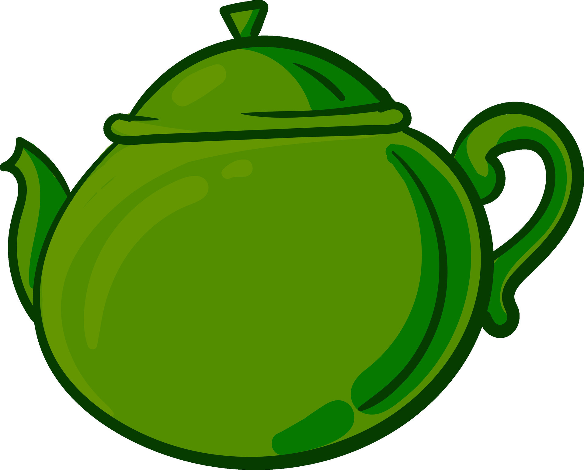 Green teapot, illustration, vector on white background 35416677 Vector