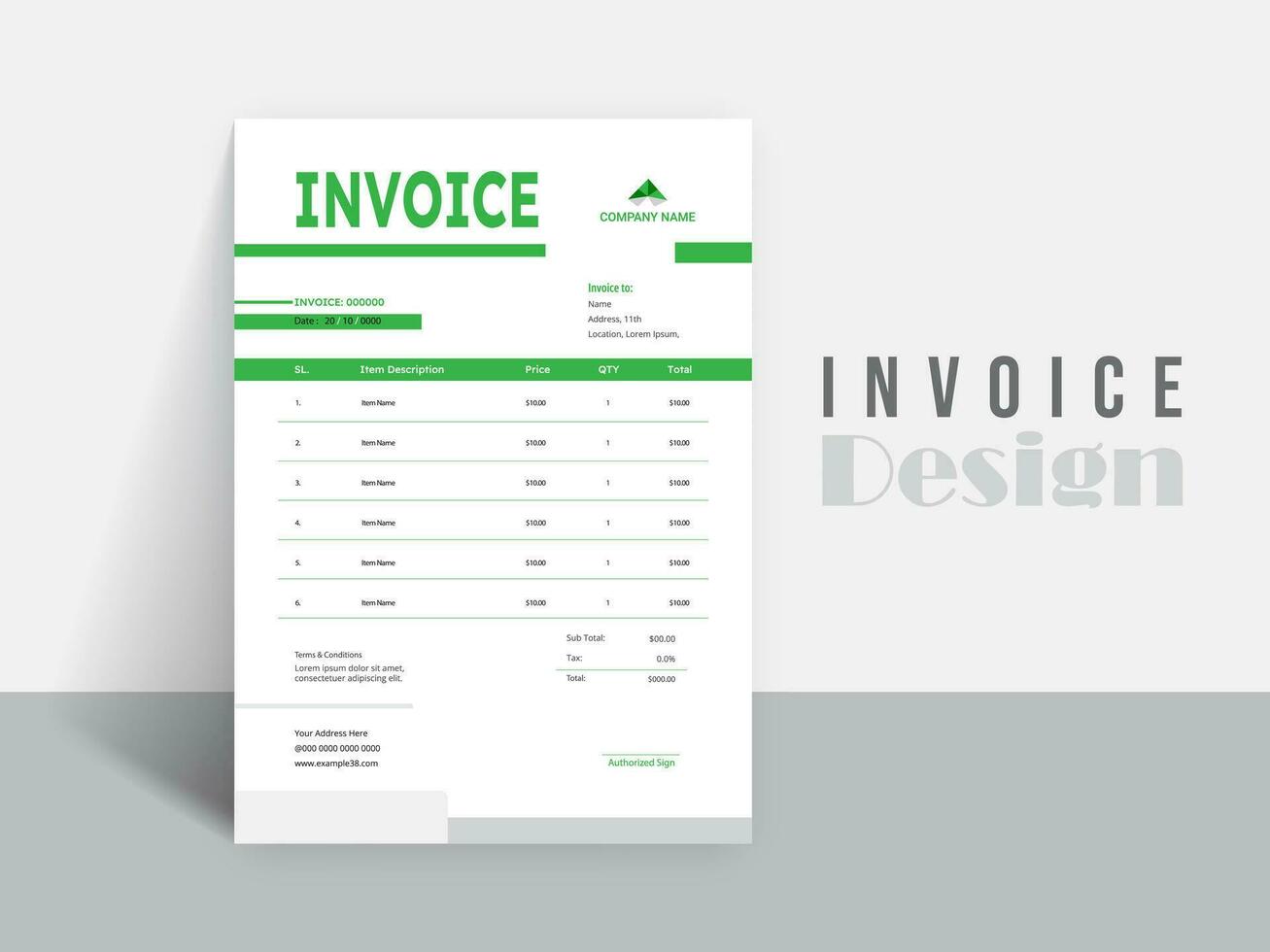 Professional Invoice Design. Business invoice form template. money bills or pricelist and payment agreement design templates. vector