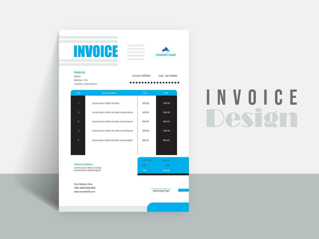 Professional Invoice Design. Business invoice form template. money bills or pricelist and payment agreement design templates. vector