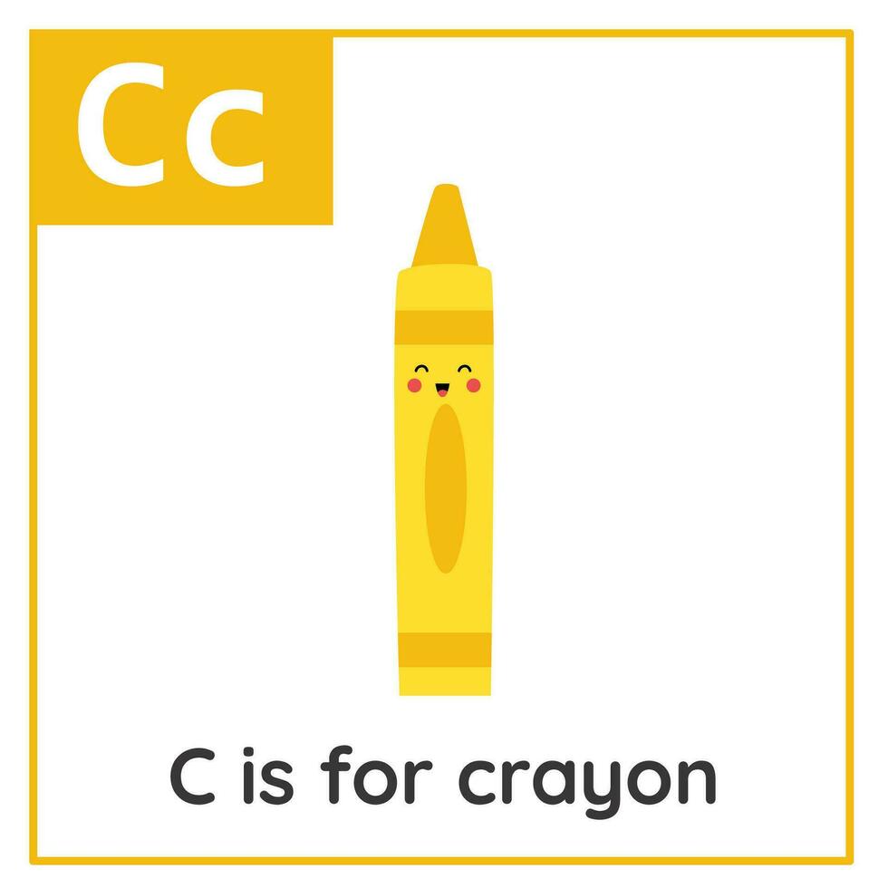 Learning English alphabet for kids. Letter C. Back to school. Worksheet for kids. vector