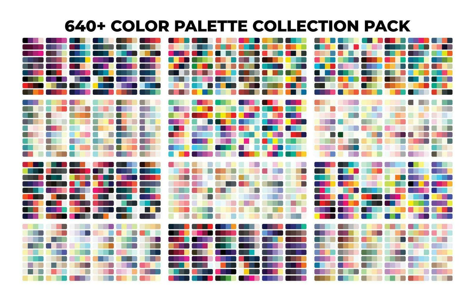 colección paquete de color paleta vector diseño modelo