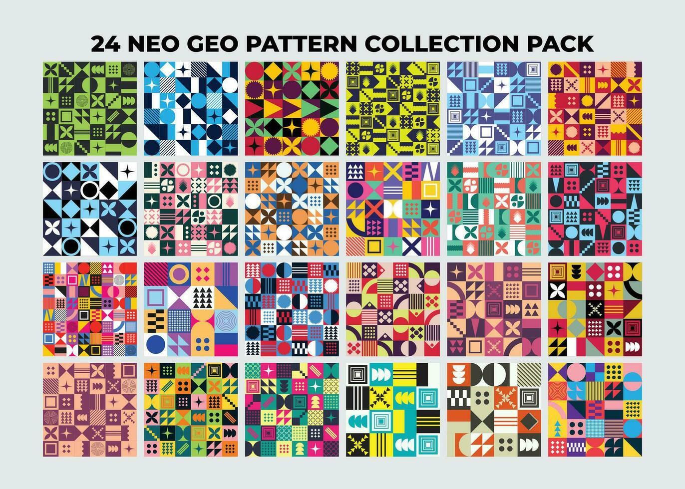 colección paquete de neo geo modelo vector diseño modelo