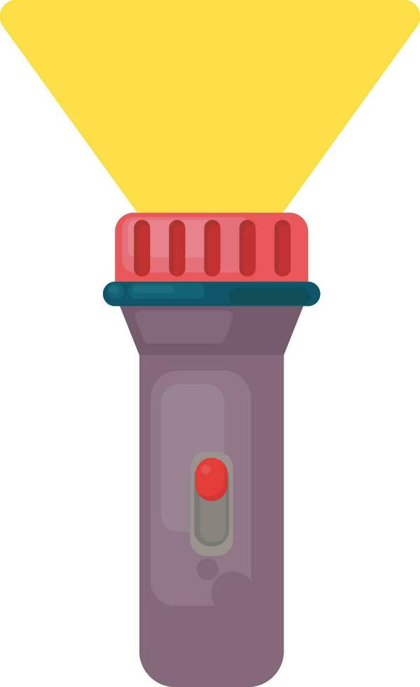 Flashlight, illustration, vector on white background