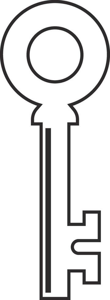 Key Icon in trendy line style isolated on use for open locks Key symbol for your apps and website design, logo, UI. Vector