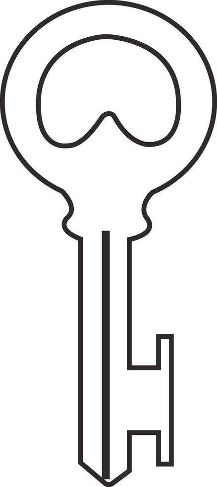 Key Icon in trendy line style isolated on use for open locks Key symbol for your apps and website design, logo, UI. Vector