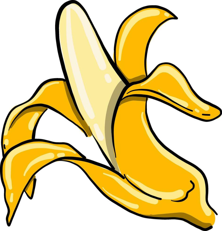 delicioso banana, ilustración, vector en blanco antecedentes