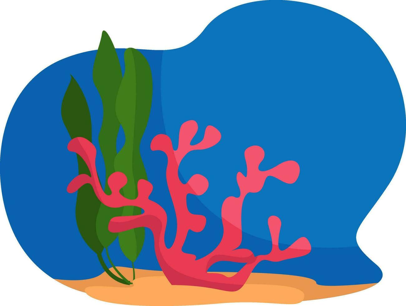 Sea corals, illustration, vector on white background