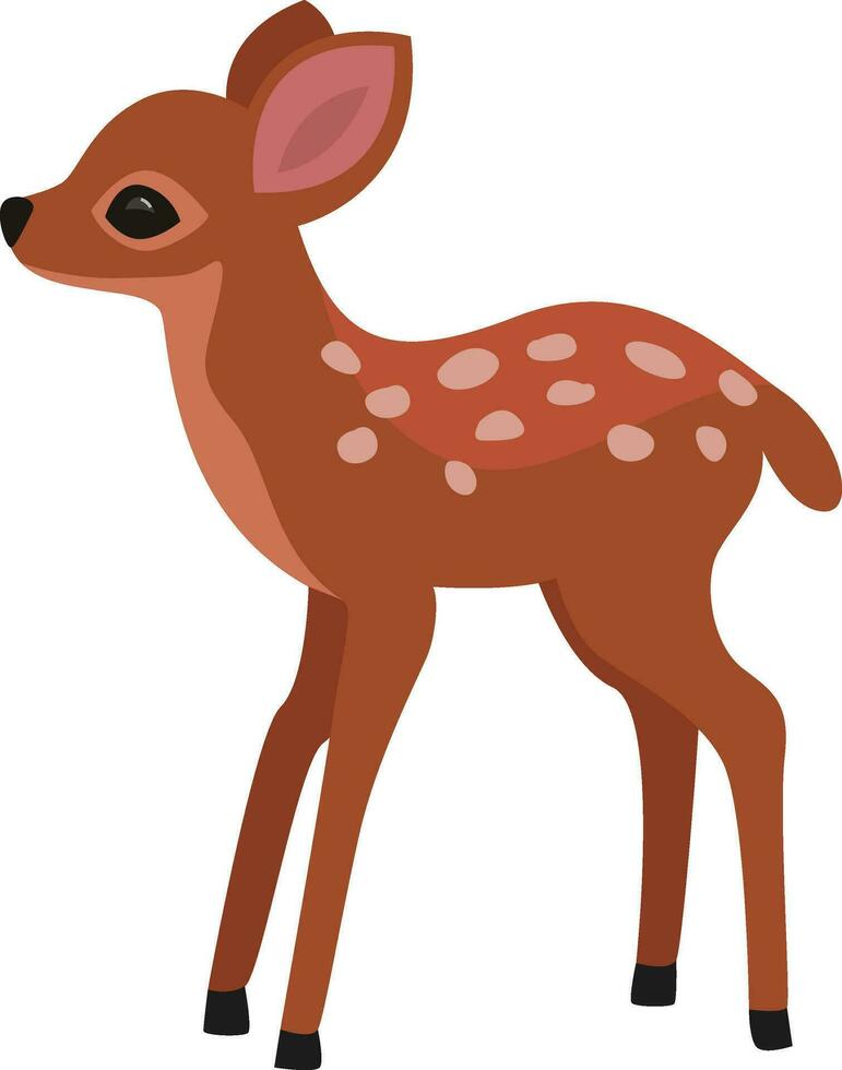 Baby deer, illustration, vector on white background
