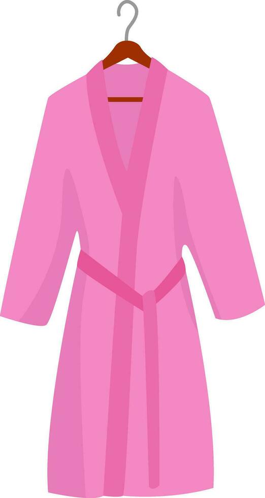 rosado bañera túnica, ilustración, vector en blanco antecedentes