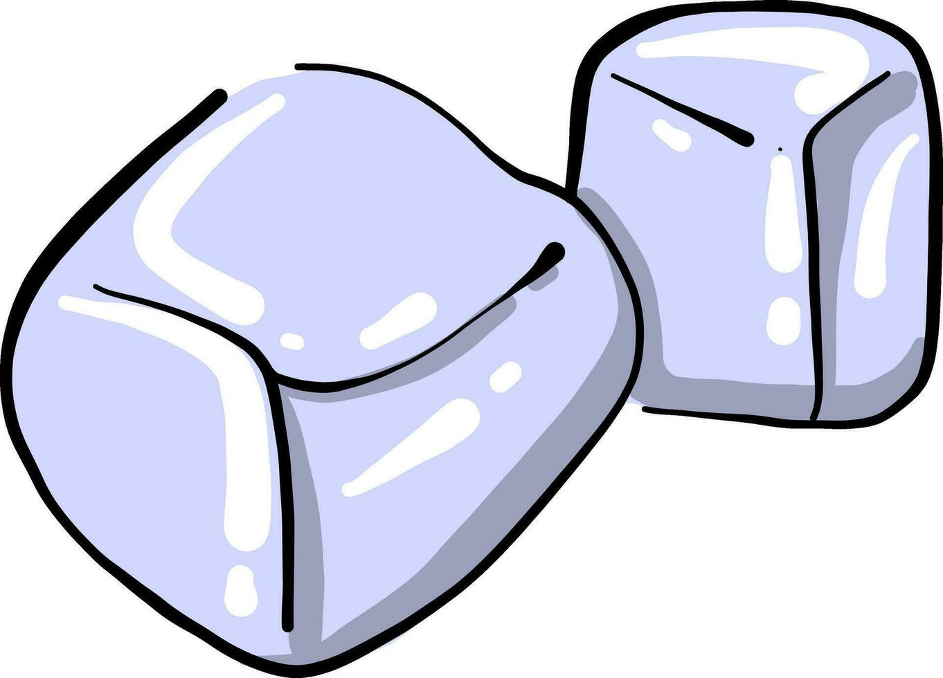 hielo cubitos, ilustración, vector en blanco antecedentes