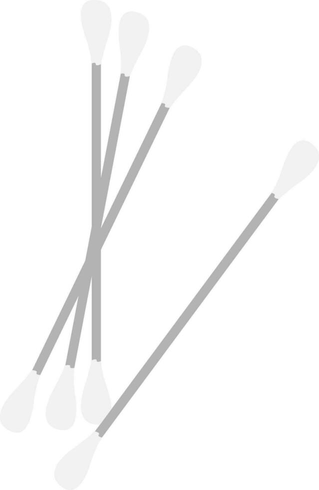 Cotton swabs, illustration, vector on white background.