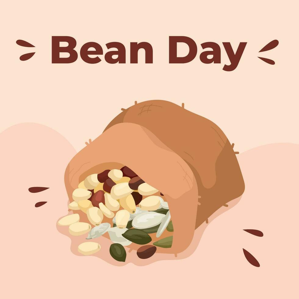 Vector illustration Bean Day. Bean Day illustration vector background. Vector eps 10