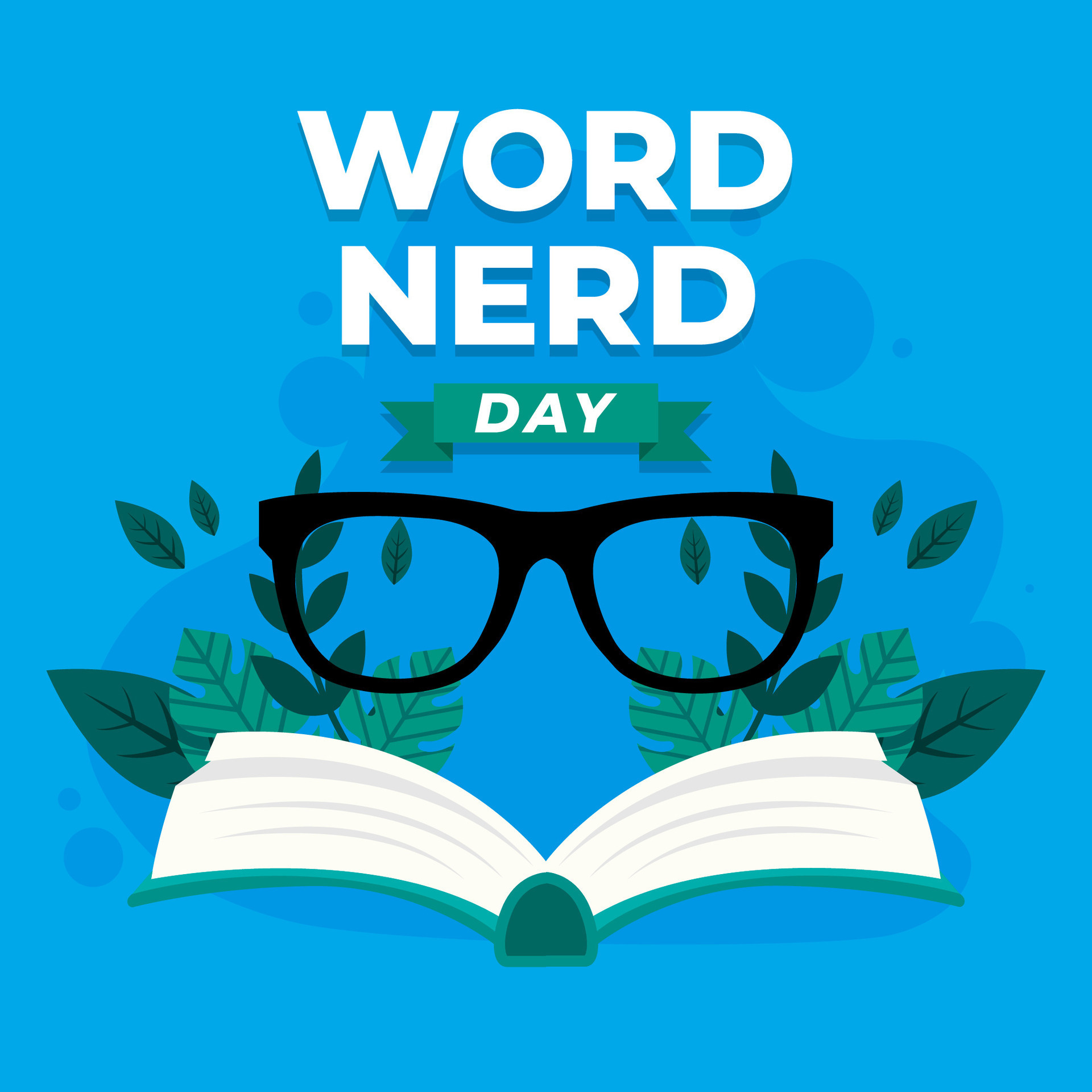 Vector illustration Word Nerd Day. Word Nerd Day illustration vector
