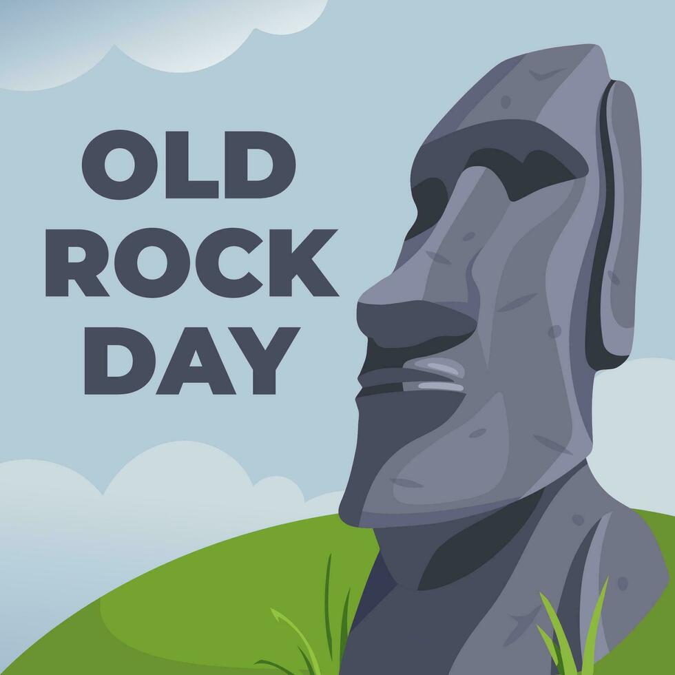 Vector illustration Old Rock Day. Old Rock Day illustration vector background. Vector eps 10