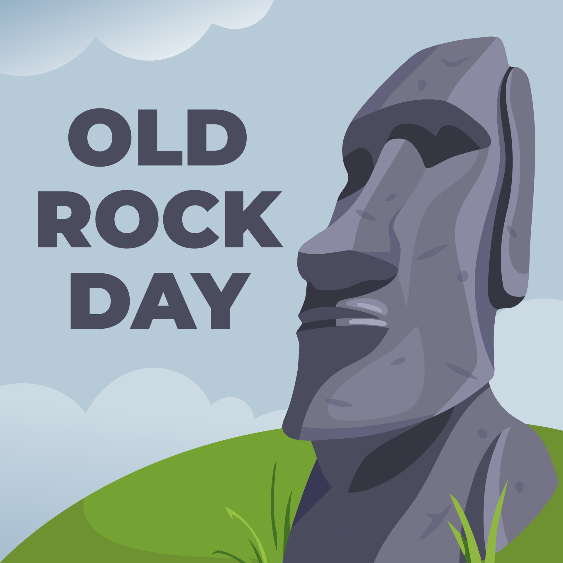 Vector illustration Old Rock Day. Old Rock Day illustration vector