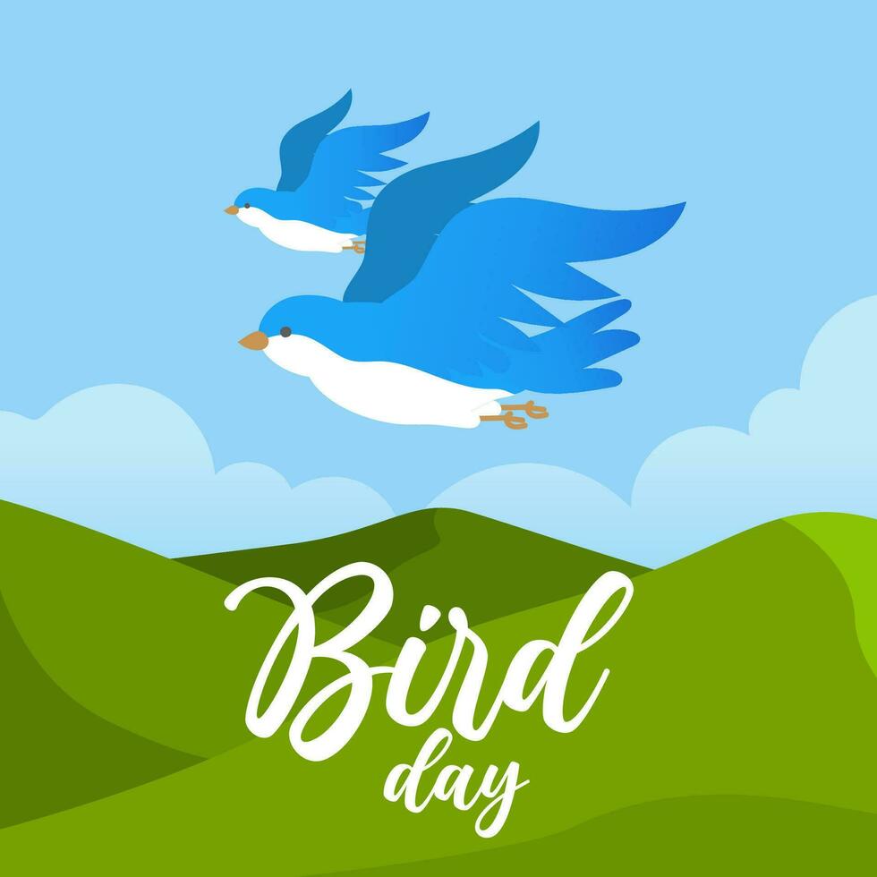 Vector illustration Bird Day. Bird Day illustration vector background. Vector eps 10