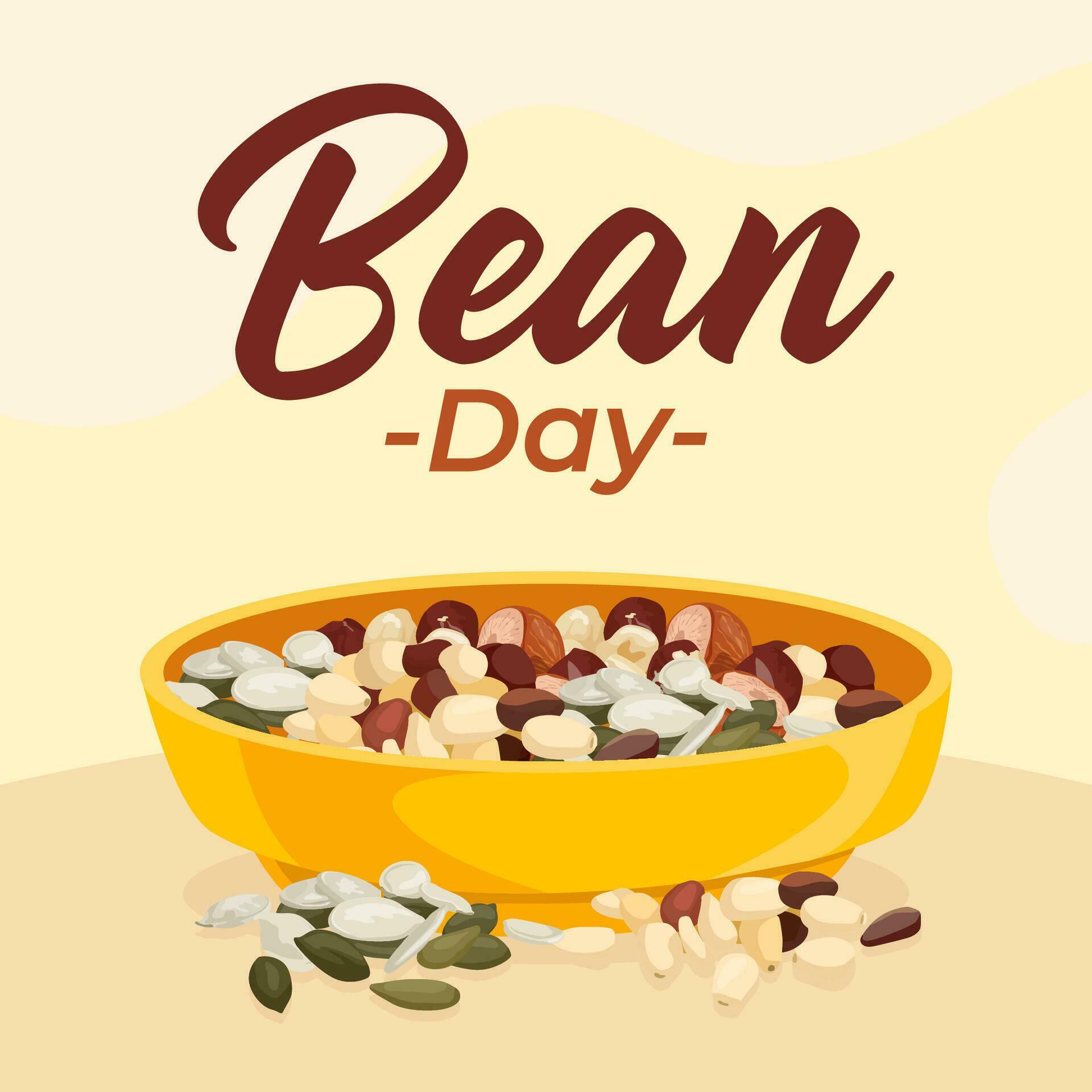 Vector illustration Bean Day. Bean Day illustration vector background