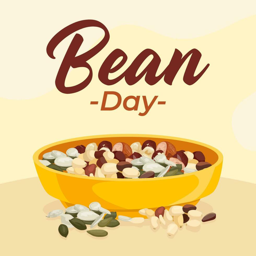 Vector illustration Bean Day. Bean Day illustration vector background. Vector eps 10