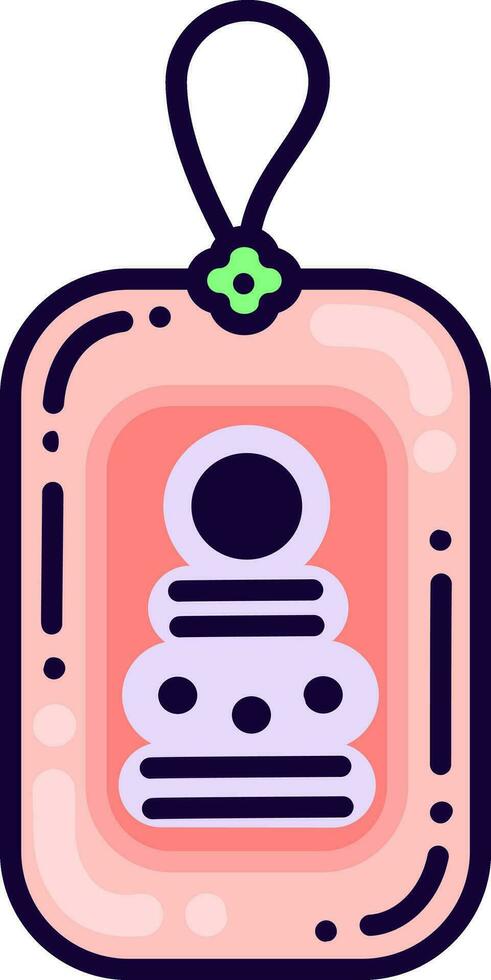 Little badge, illustration, vector on white background