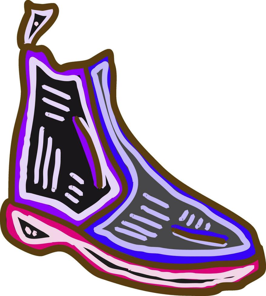 Swagger boots, illustration, vector on white background.