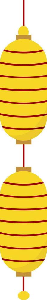 Chinese lamp, illustration, vector on white background.