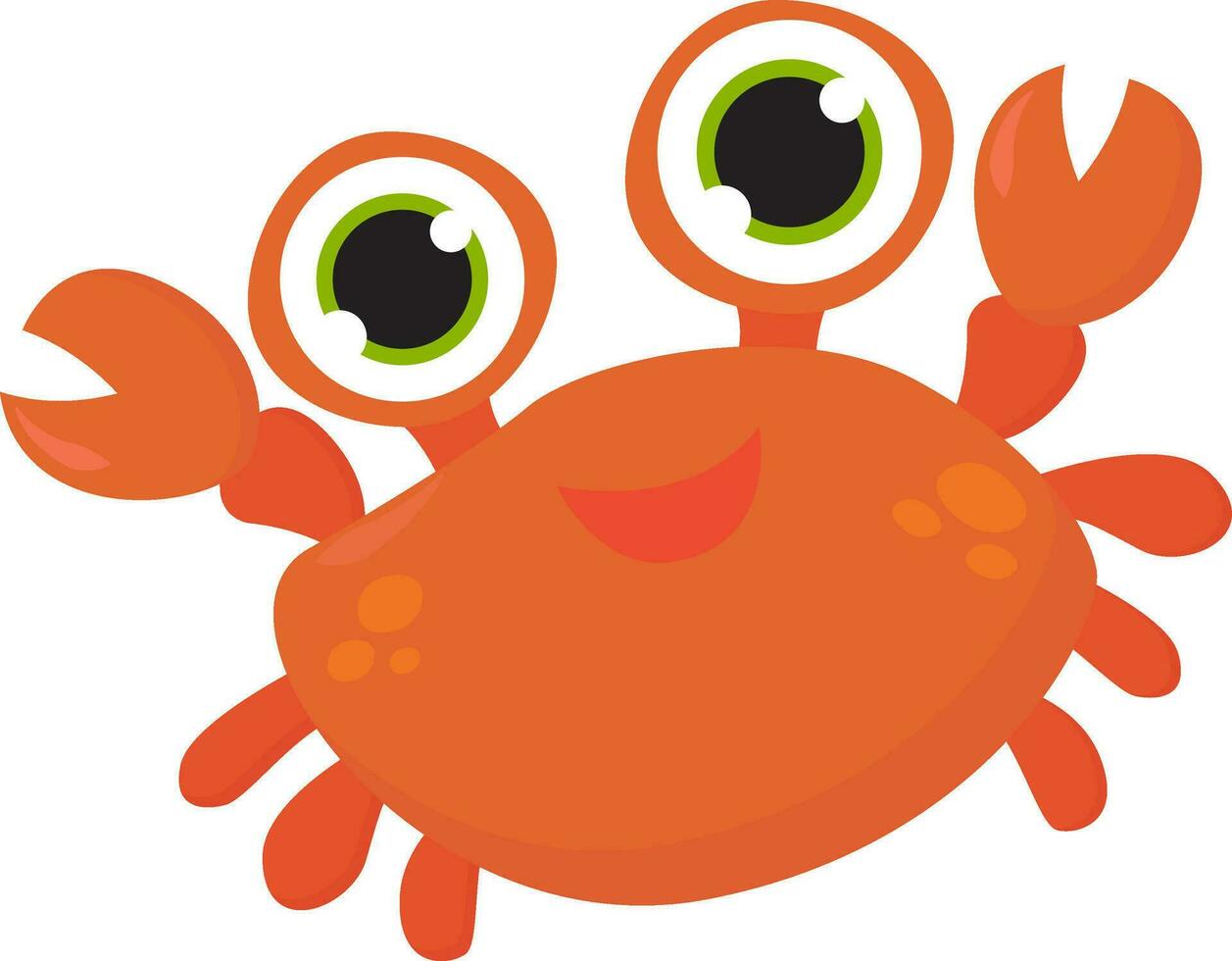 Red crab, illustration, vector on white background