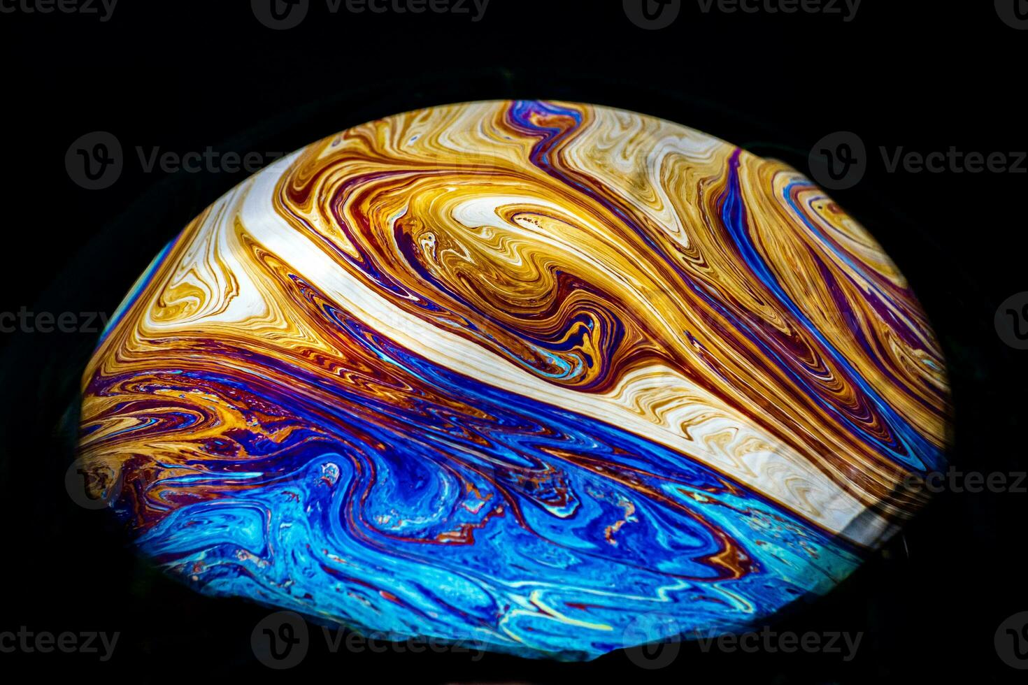 Soap bubble abstract on a black background photo