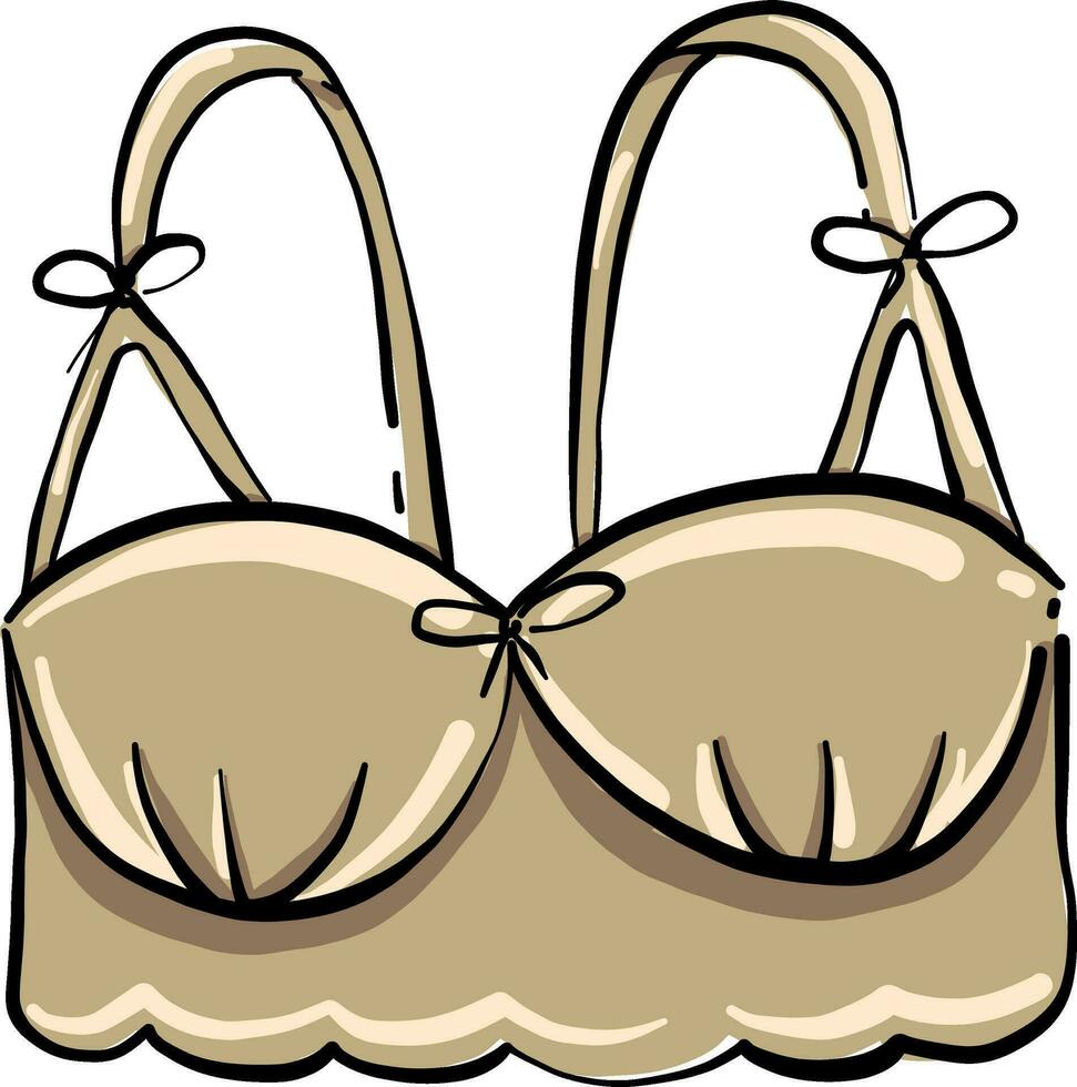 Pretty bra, illustration, vector on white background