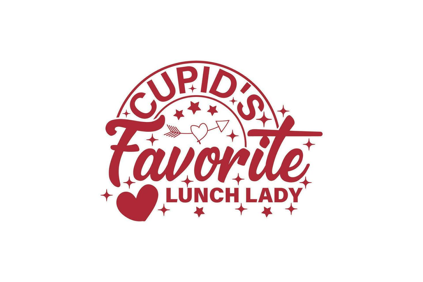 cupido favorito almuerzo dama enamorado camiseta diseño. retro enamorado día camiseta diseño vector