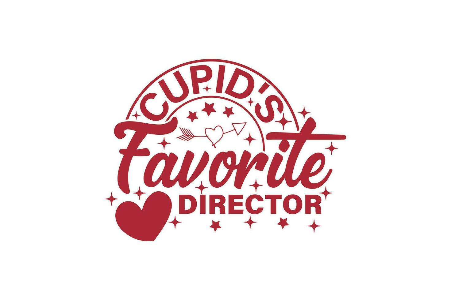 cupido favorito director enamorado camiseta diseño. retro enamorado día camiseta diseño vector