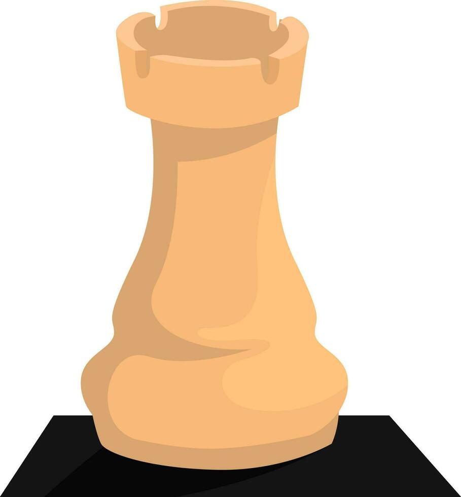 White rook, illustration, vector on white background