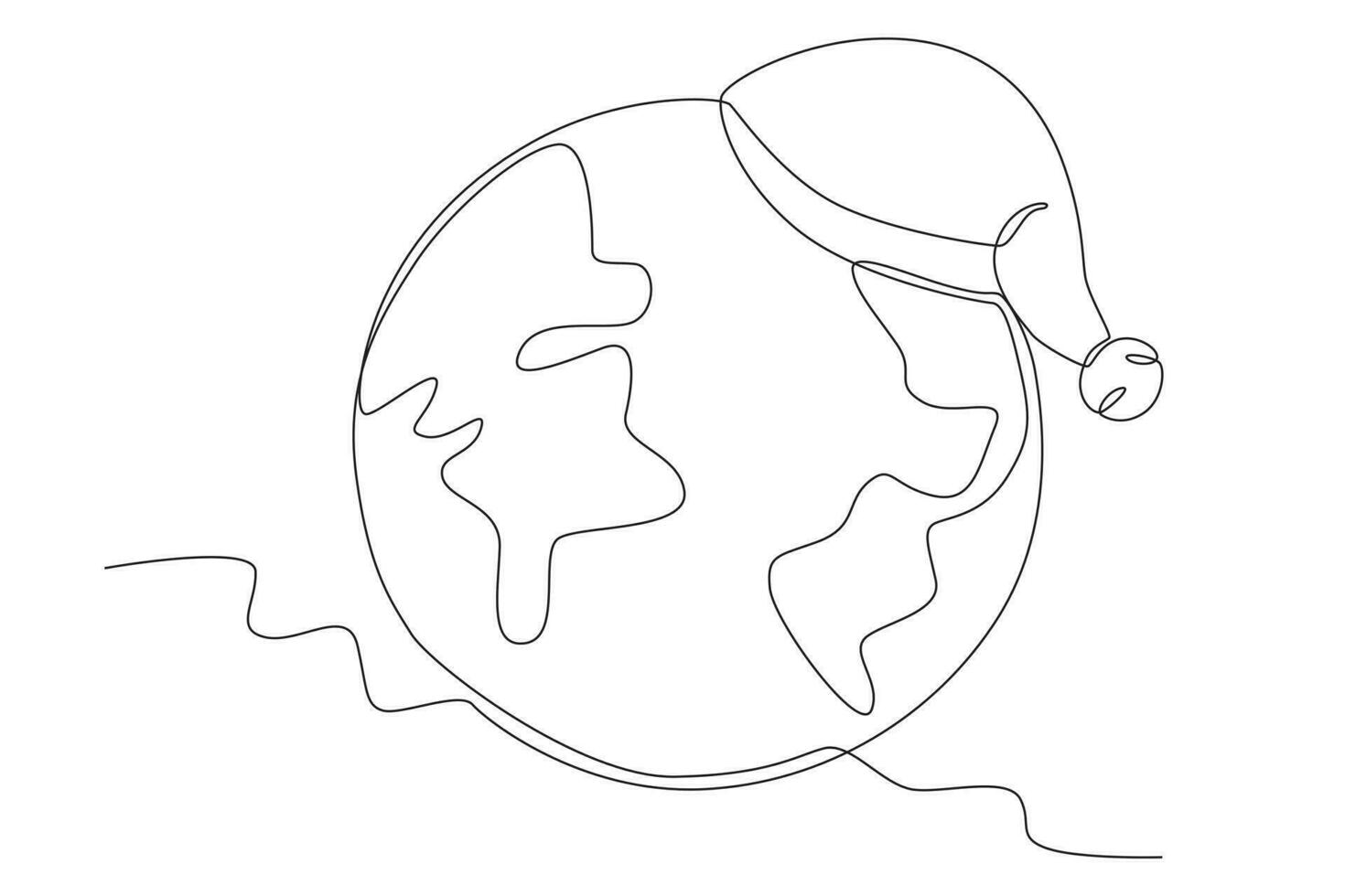 A globe wearing a hat vector