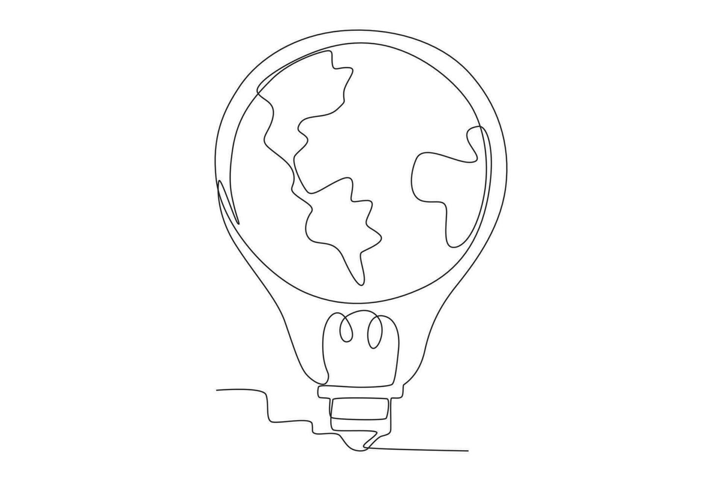 An earth in a lamp vector